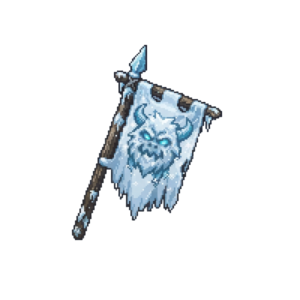A Frozen Snow Monster Flag