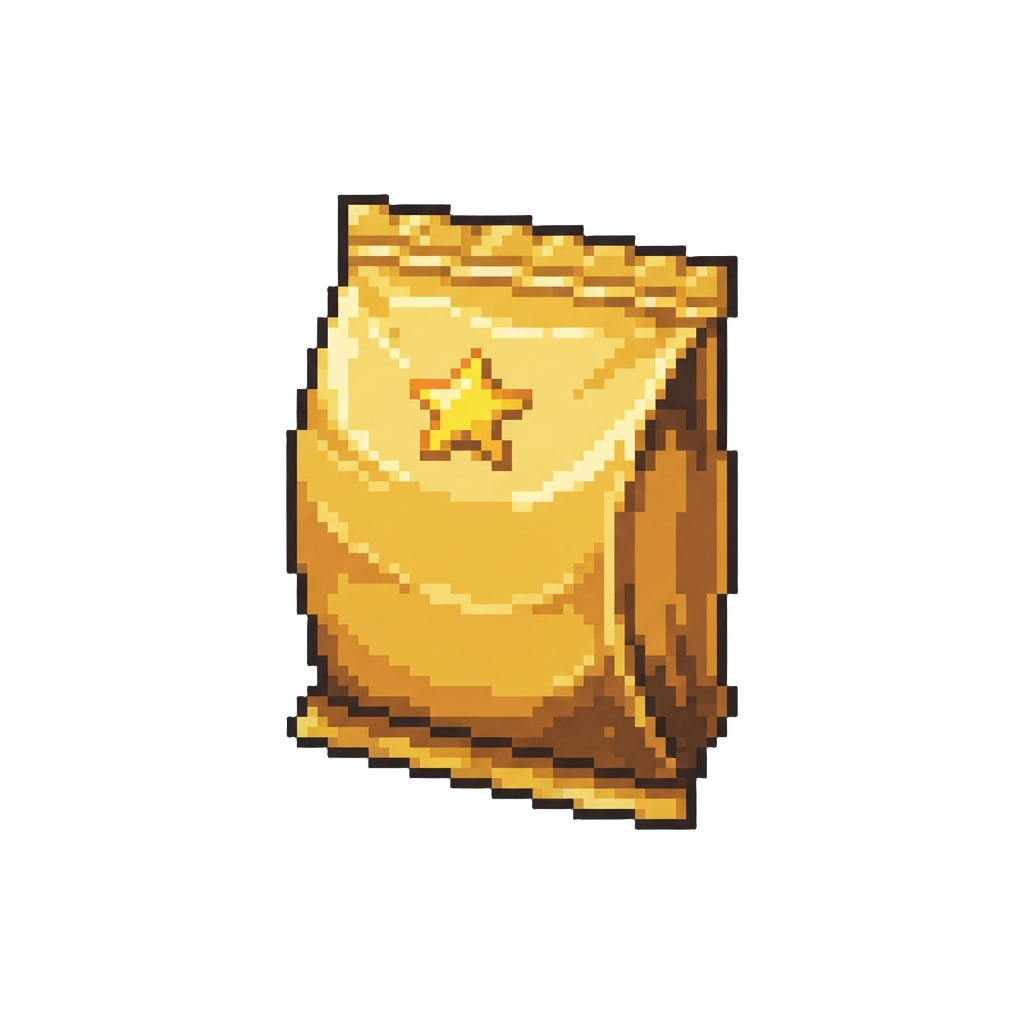 A Golden Snack Prize Bag