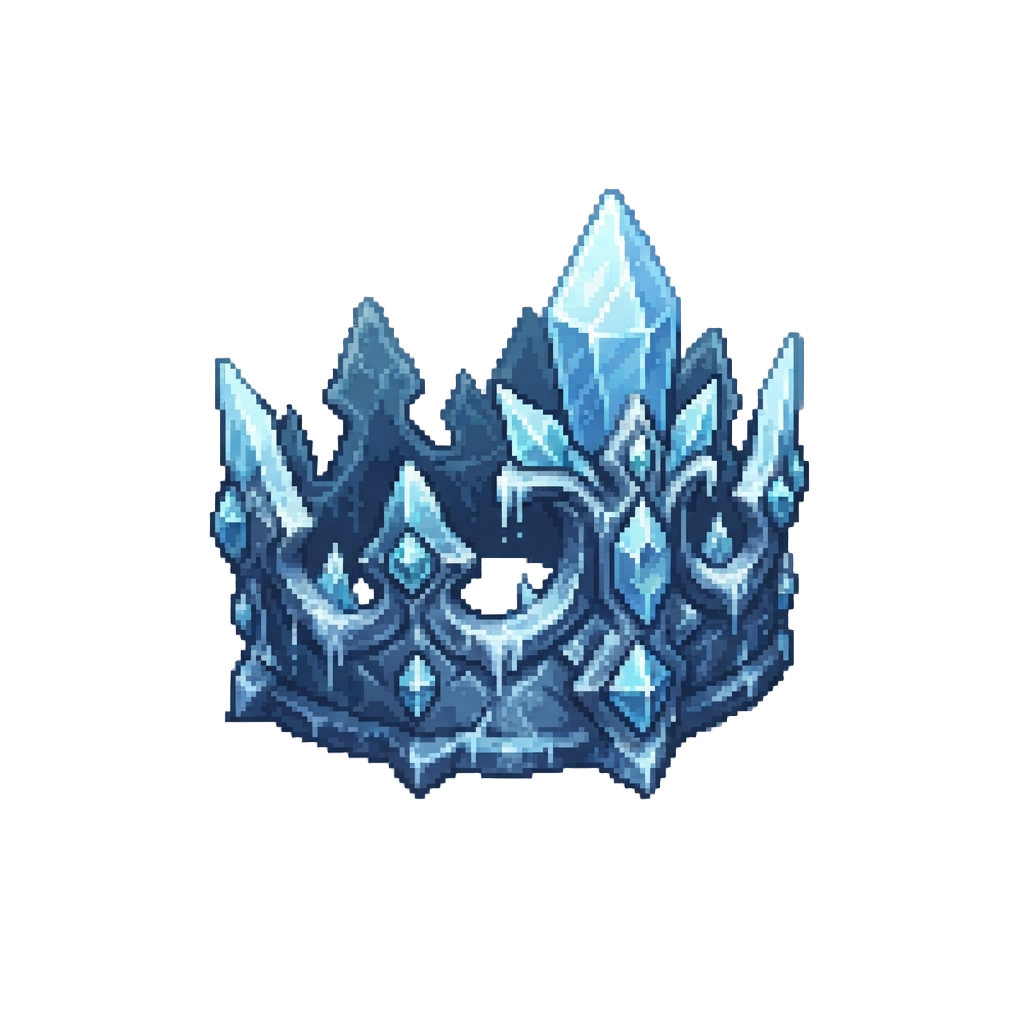 A Frozen Crown Sculpture
