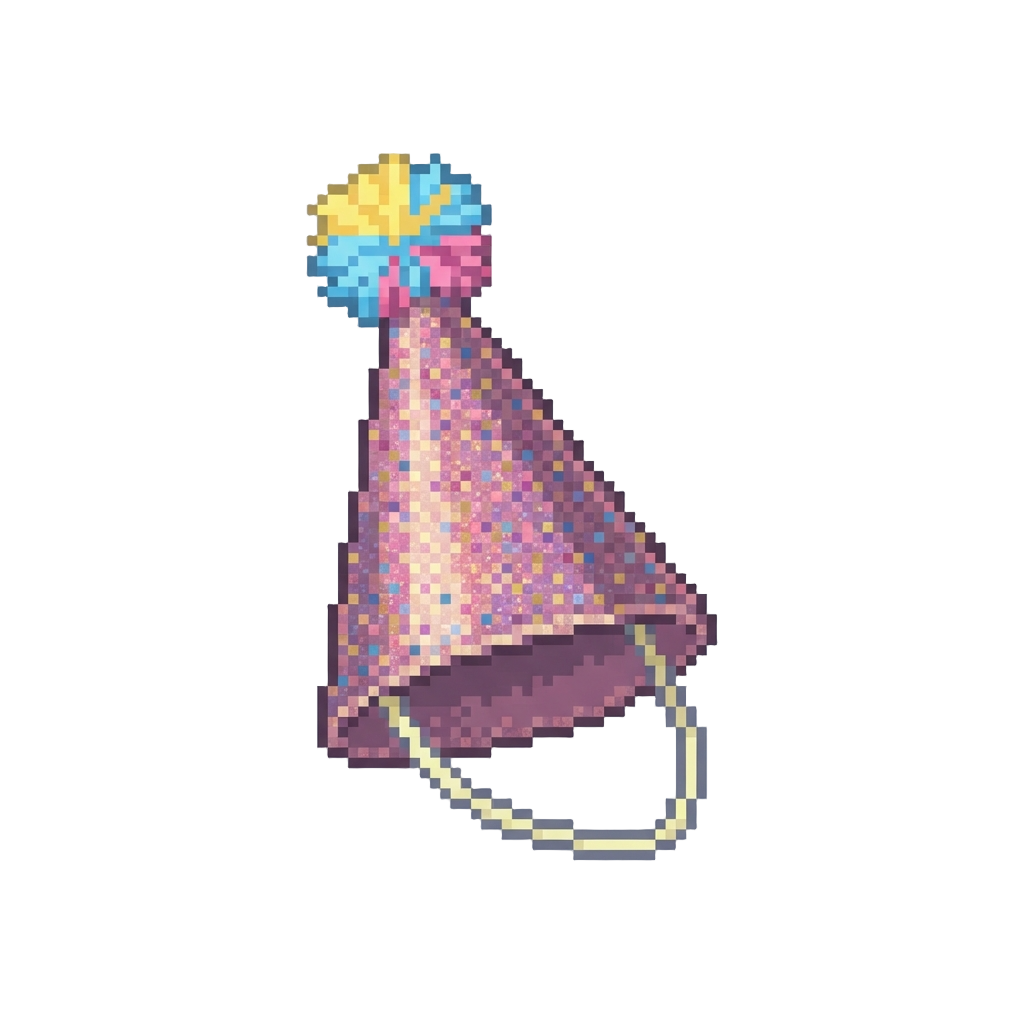 A Glittery Cardboard Party Cone