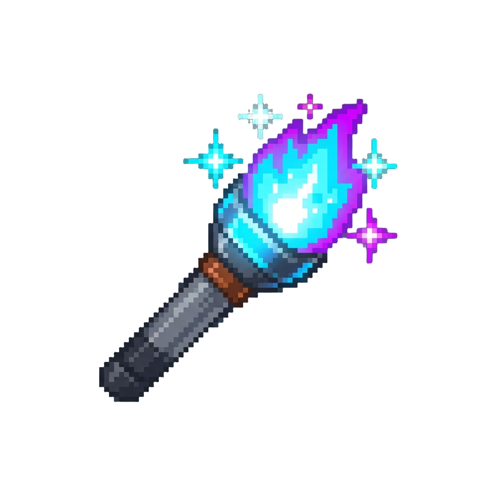 A Sparkling Neon Torch