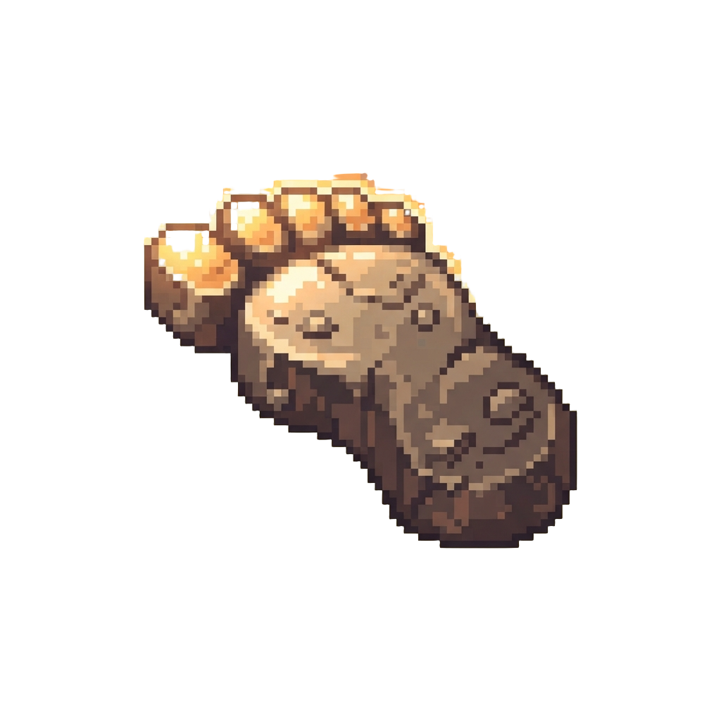 A Giant Glowing Footprint Icon