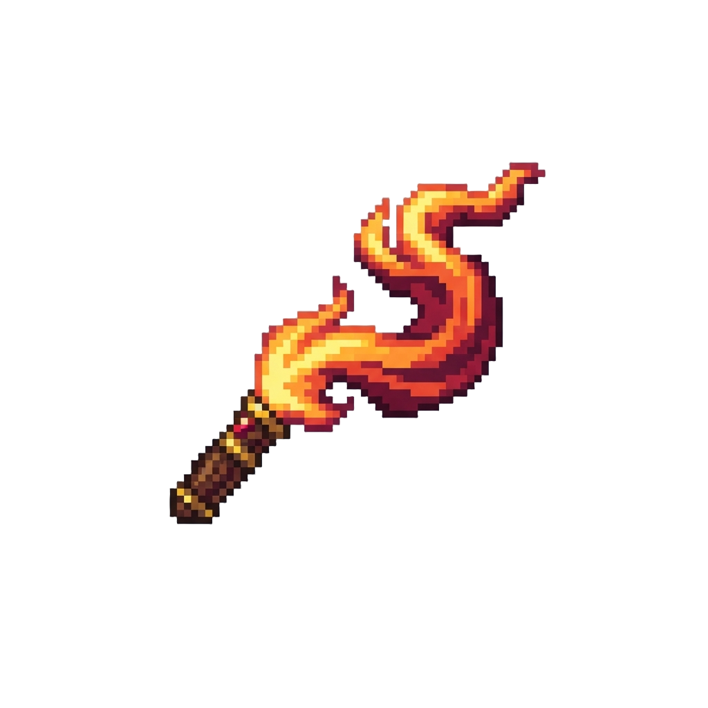 A Fluttering Flame Streamer