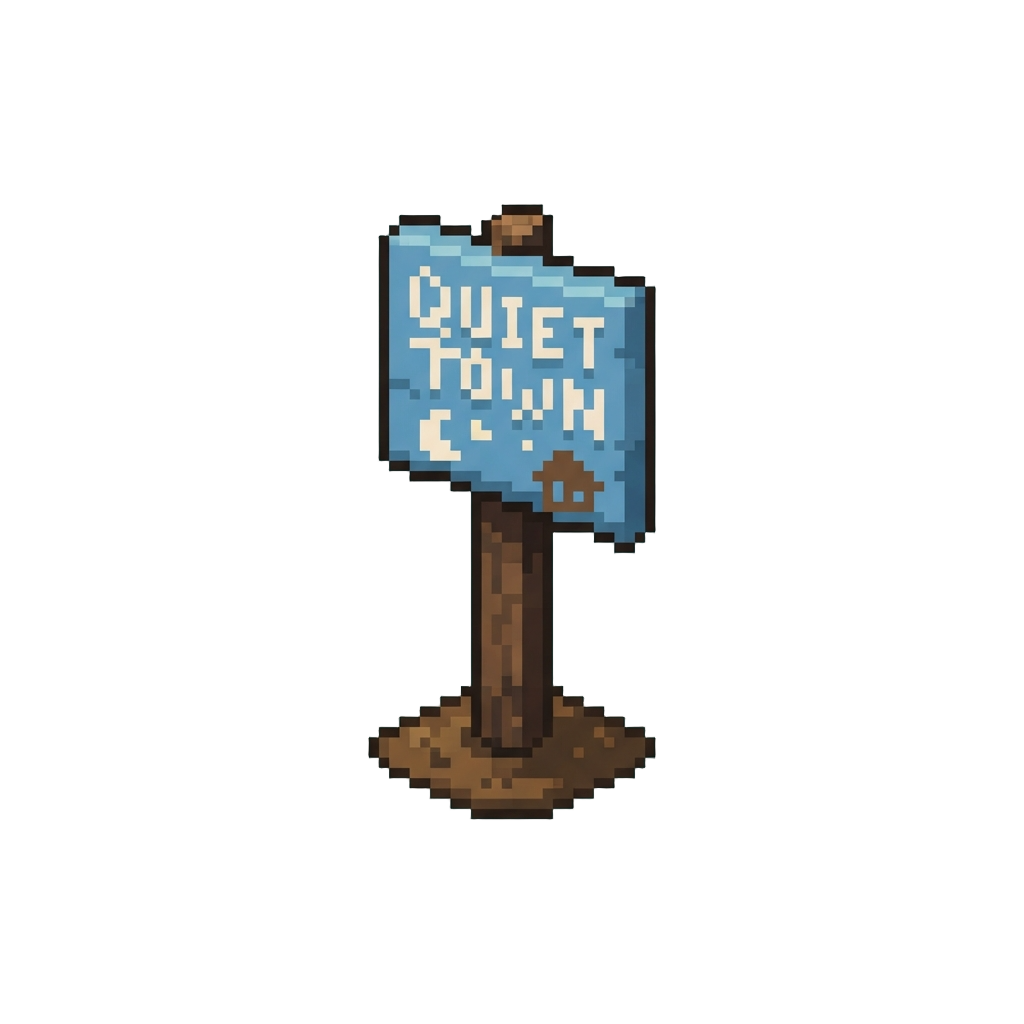 A 'quiet Town' Street Sign