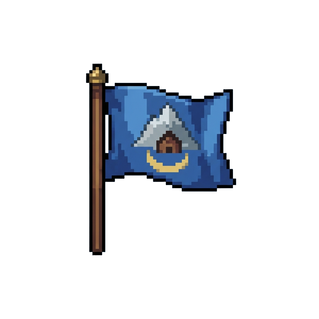 A Mountain Town Flag