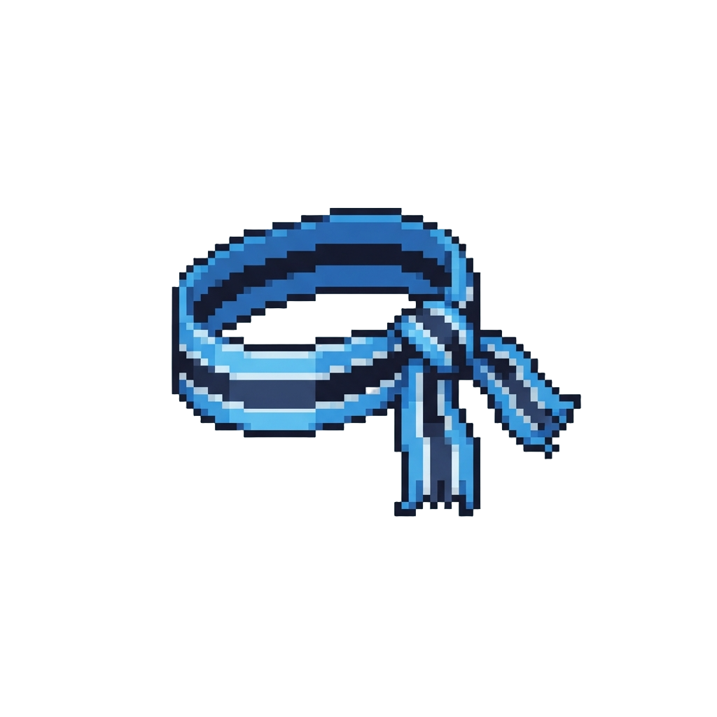 A Bright Blue Racing Ribbon