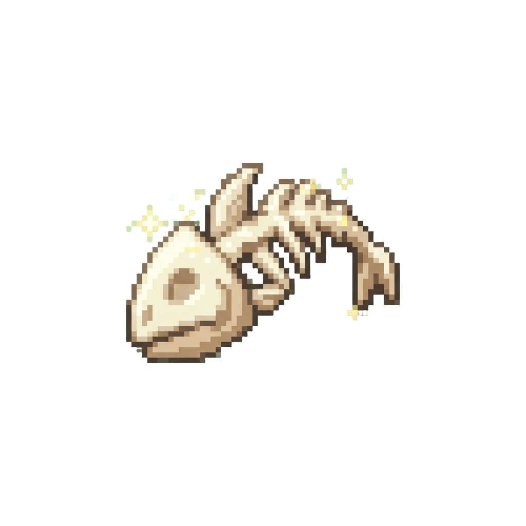A Sparkly Fish Bone