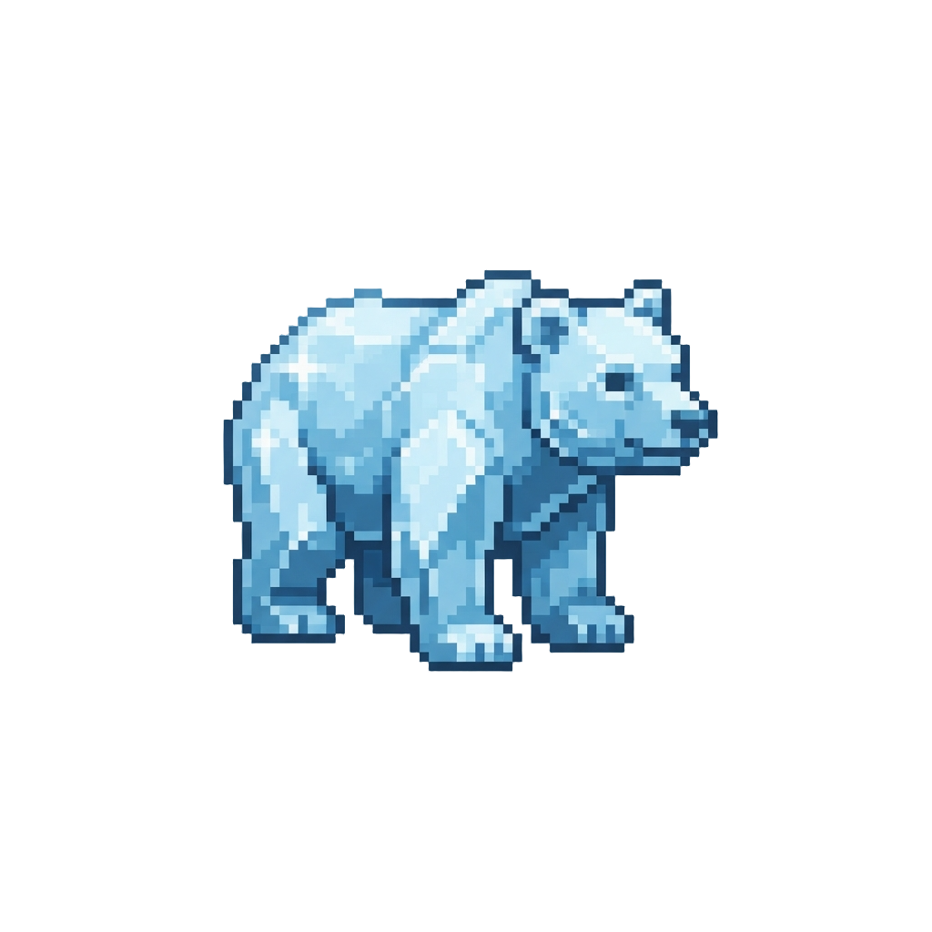 A Frozen Ice Bear Figure