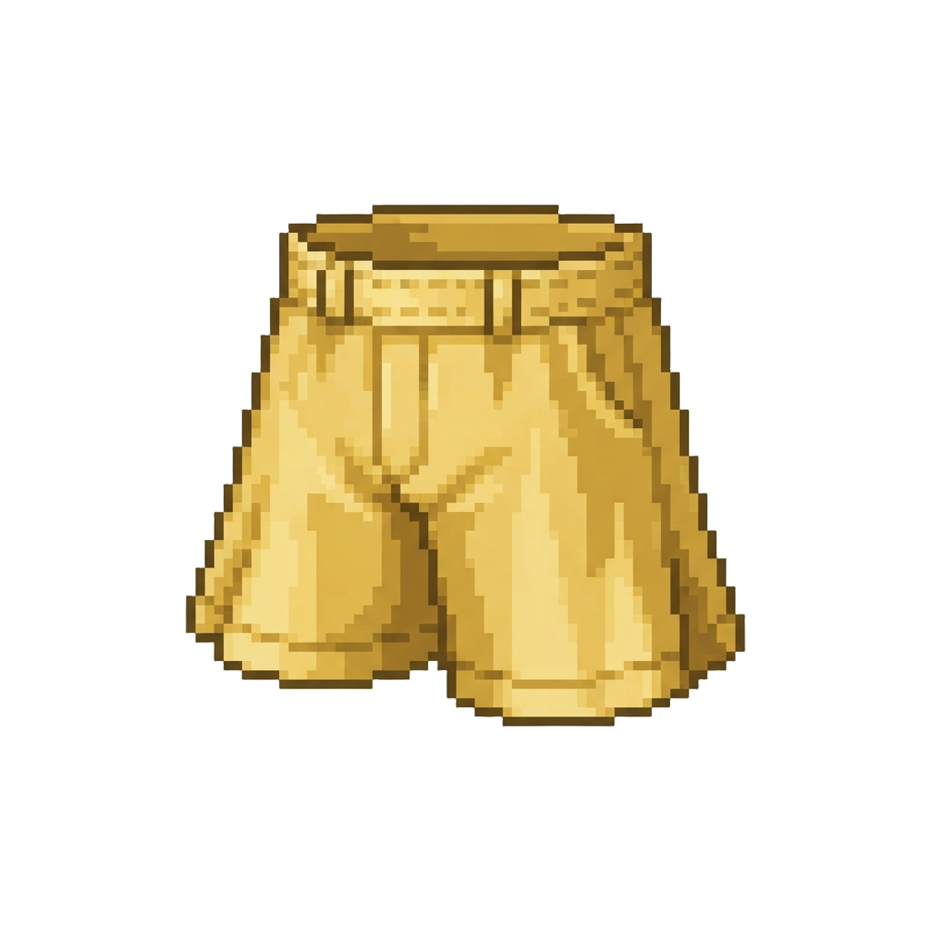 A Golden Pair of Silk Shorts