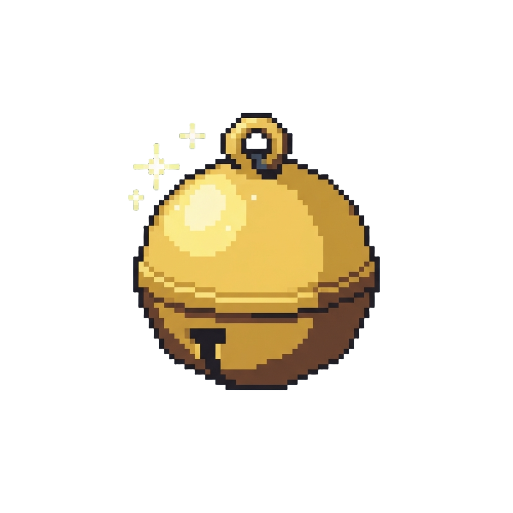 A Sparkling Golden Jingle Bell