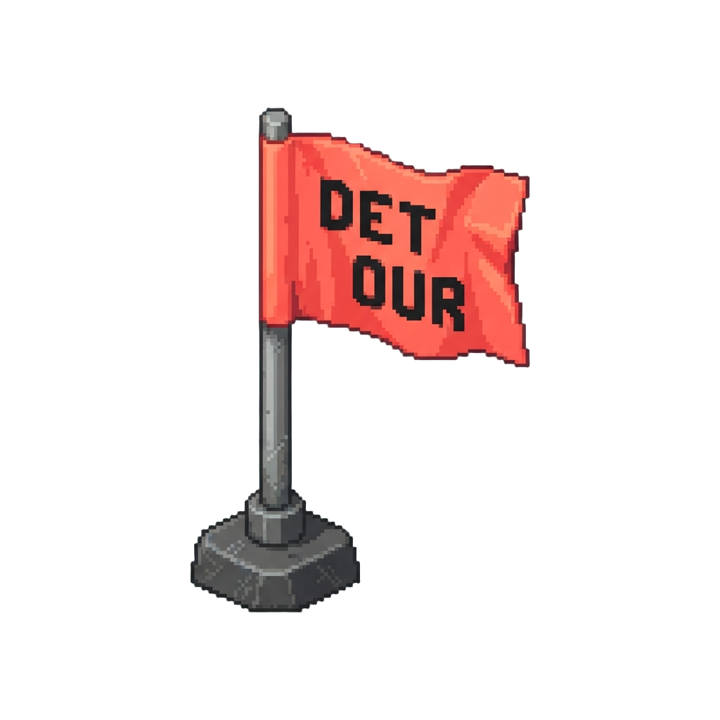 A Neon Detour Flag