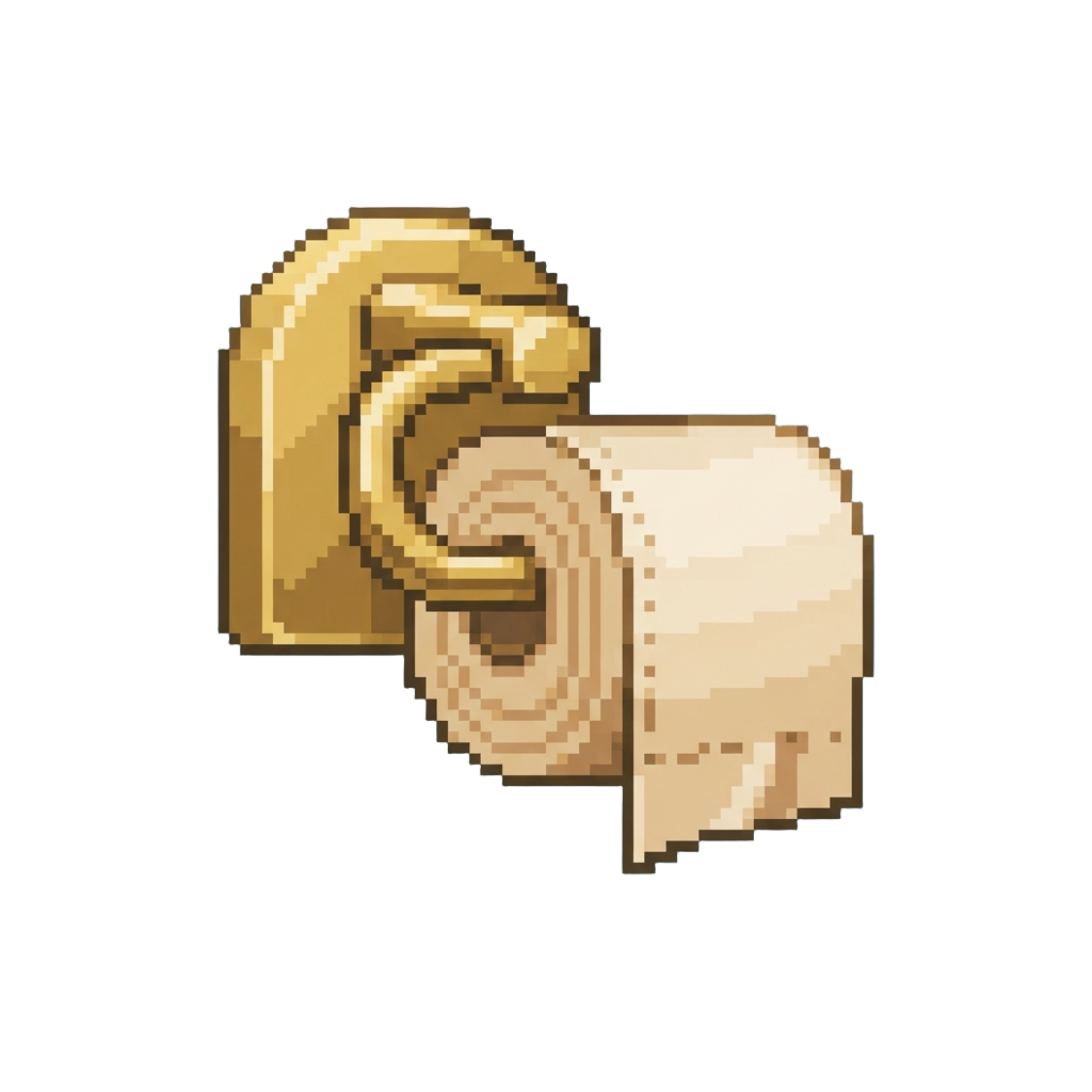 A Golden Toilet Roll Emblem