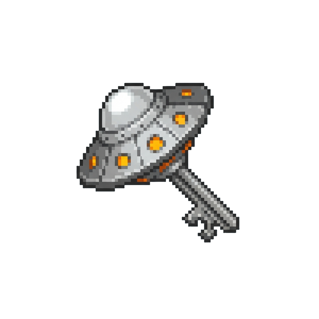 A Metallic Flying Saucer Key