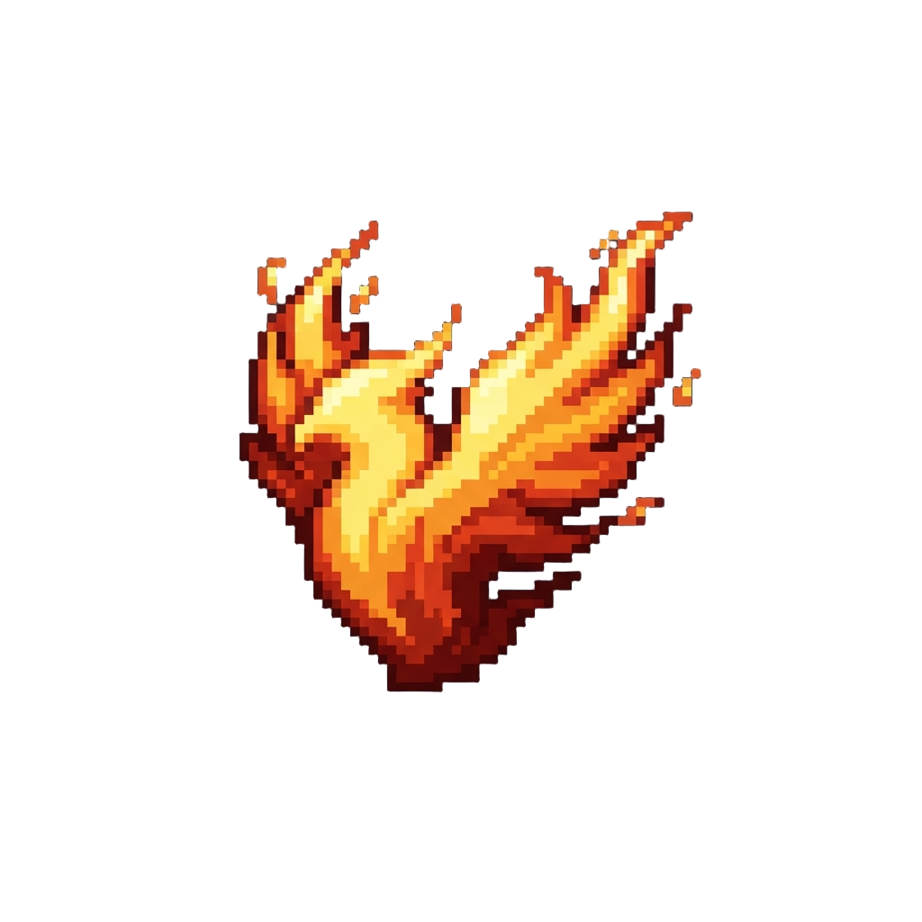 A Blazing Phoenix Flame Burst