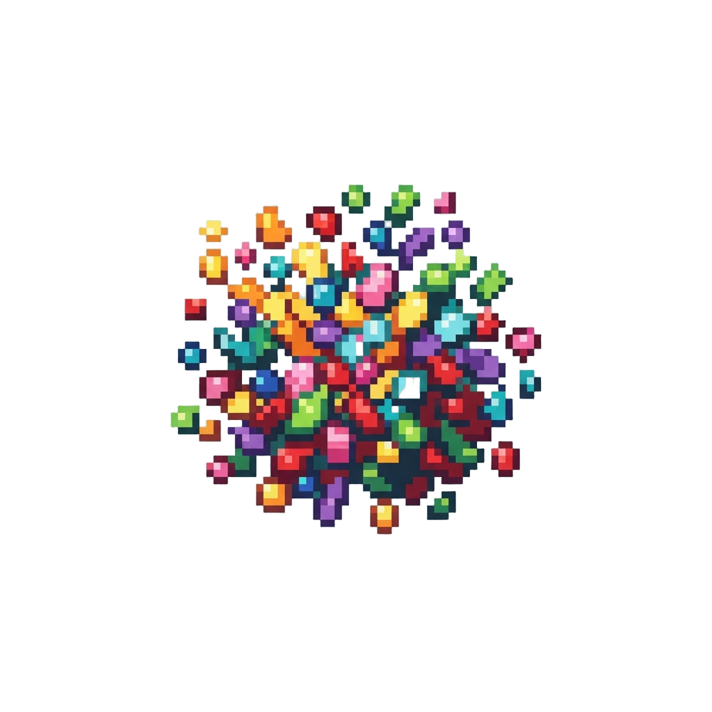 A Puff of Colourful Party Confetti