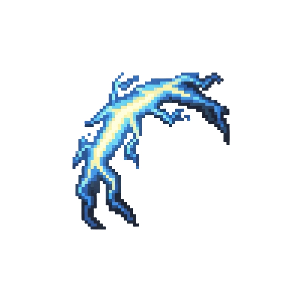 A Glowing Arc of Lightning Bolts