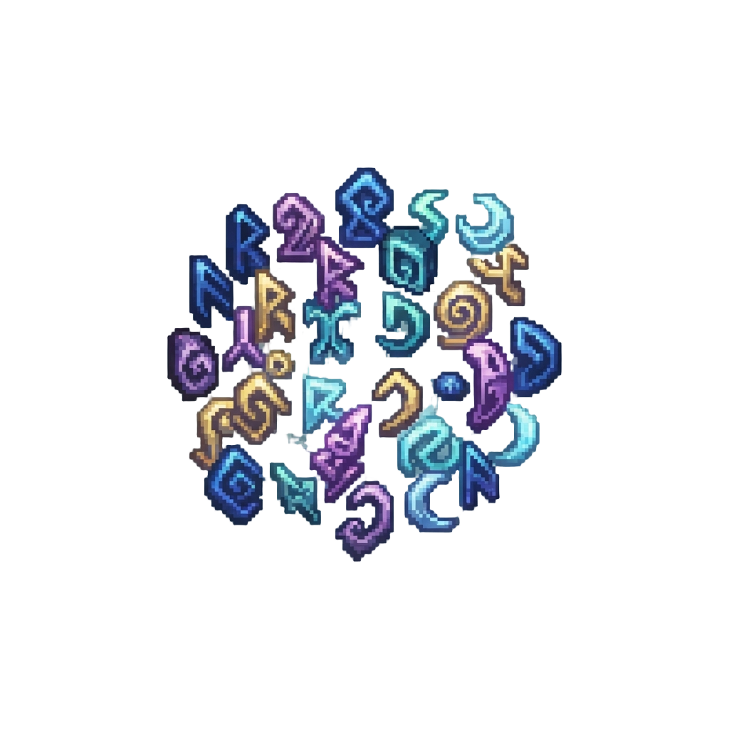 A Storm of Floating Mystic Runes
