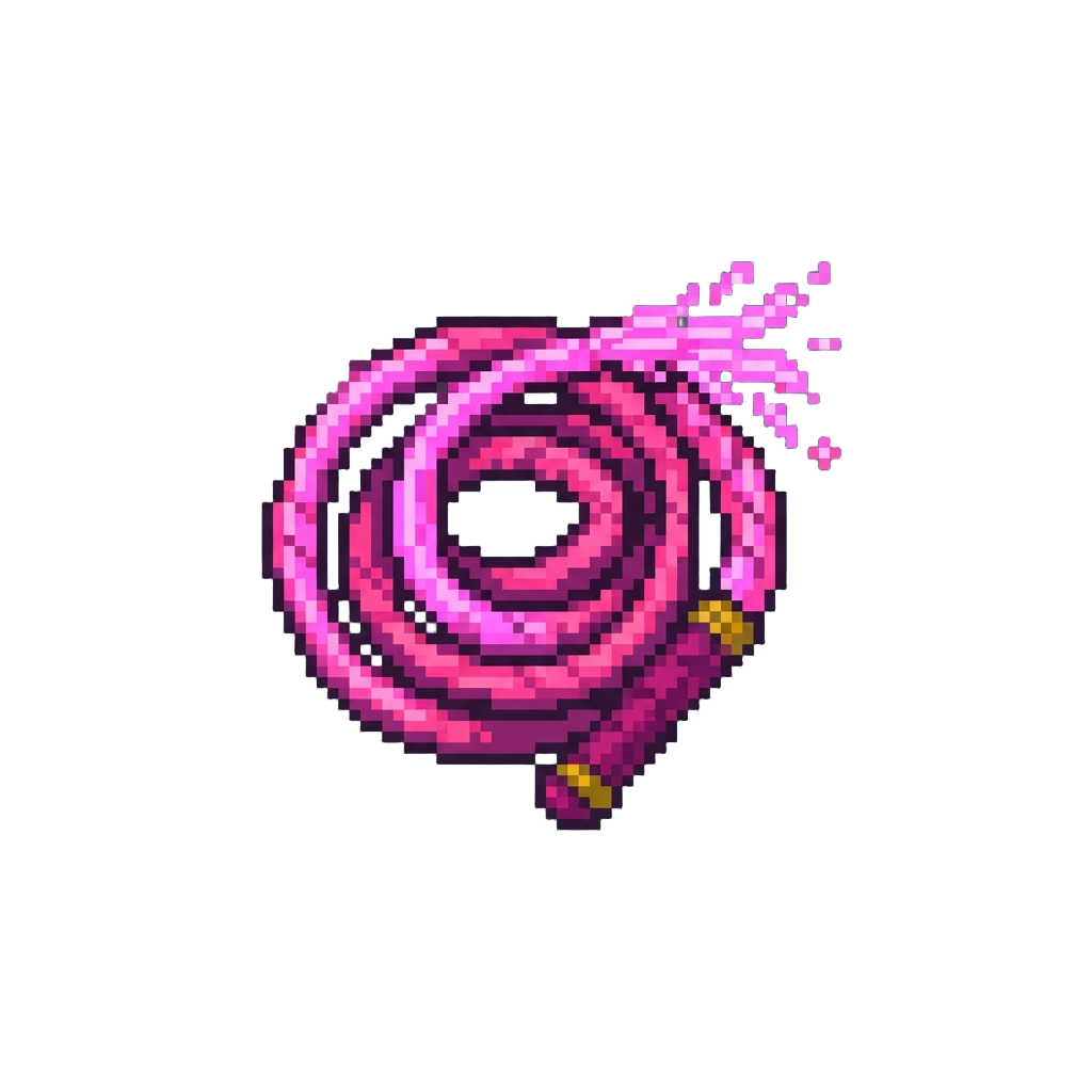Neon Pink Snapping Whip Strands