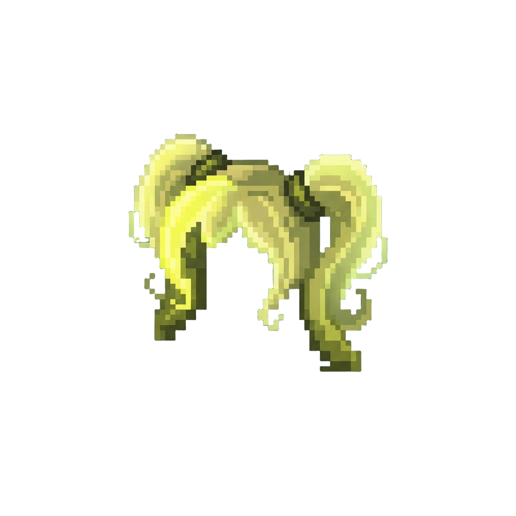 Glowing Neon Yellow Phantom Pigtails