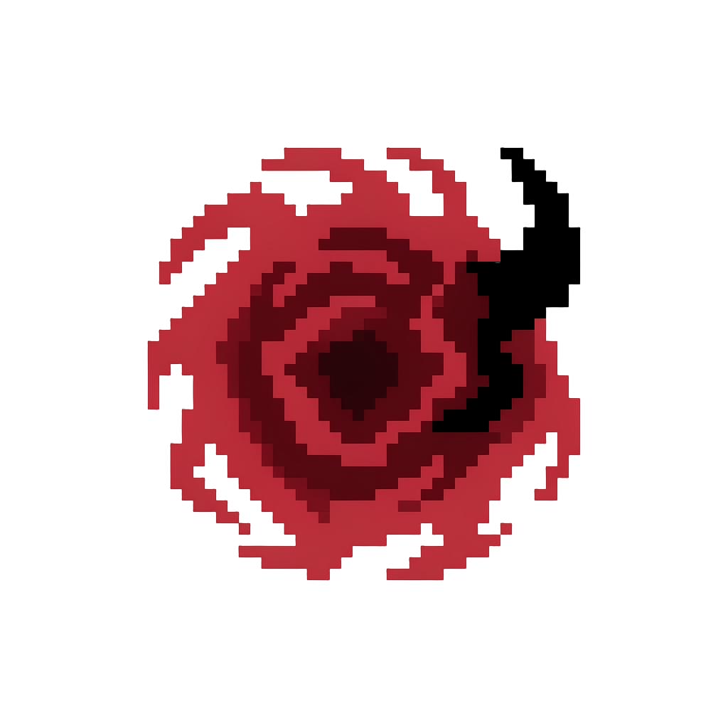 A Twisted Crimson Void Where Shadowy Horned Silhouettes Claw at Reality