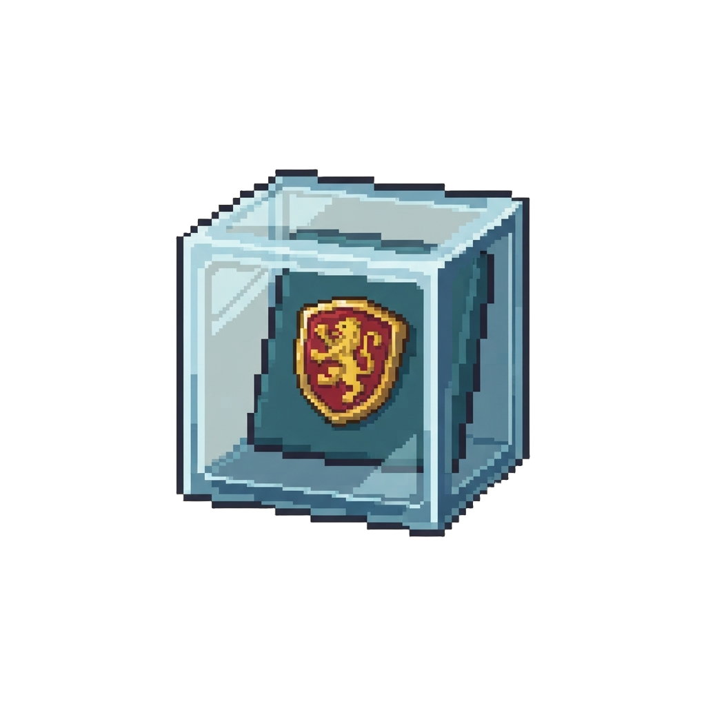 A Clean Pin-against-the-glass Block