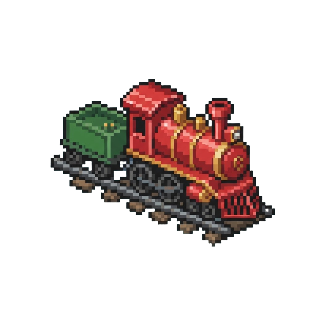 A Shiny Vintage Toy Train Set