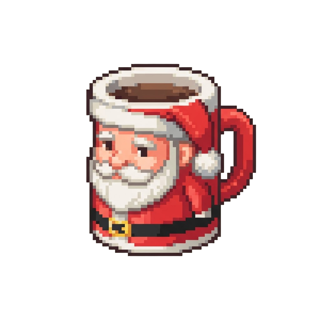 A Ceramic Mug Shaped Like Santa