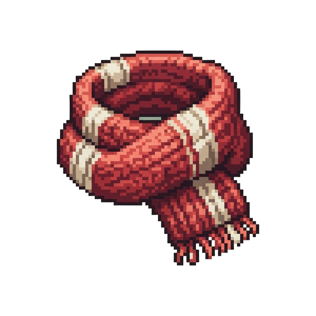 A Cozy Hand-knit Winter Scarf
