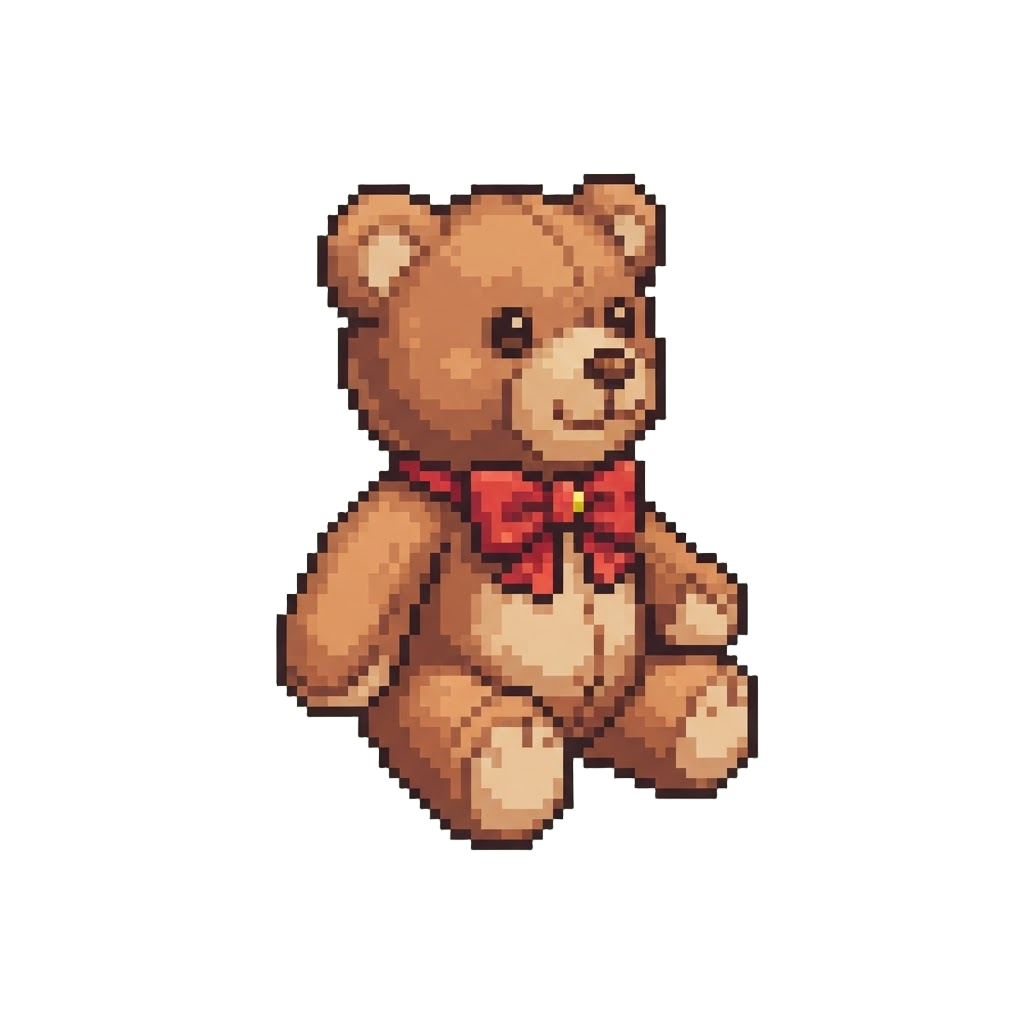 A Cute Plush Teddy Bear with a Bow