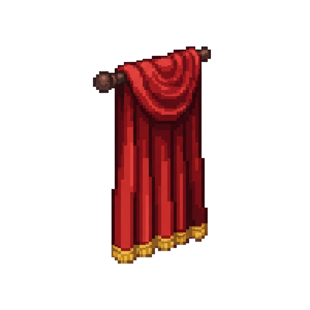 A Tall Soft Velvet Curtain