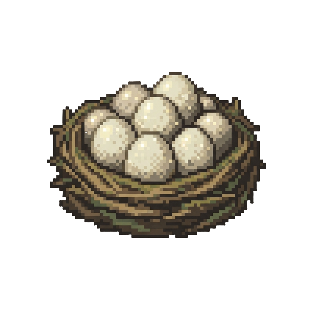 Landing in a Giant Prehistoric Nest Filled with Glittering Eggs
