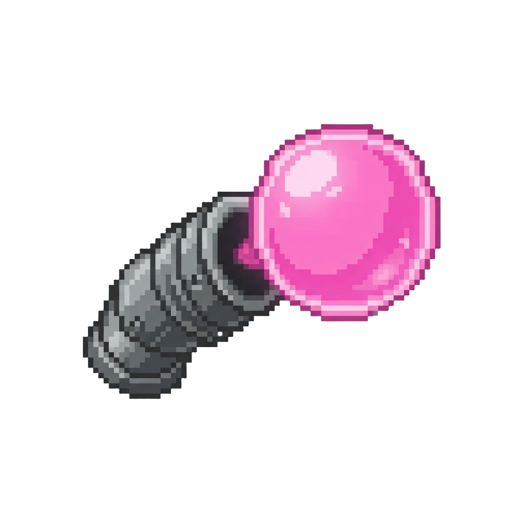 The Exhaust Blowing a Single Gigantic Glowing Pink Bubble