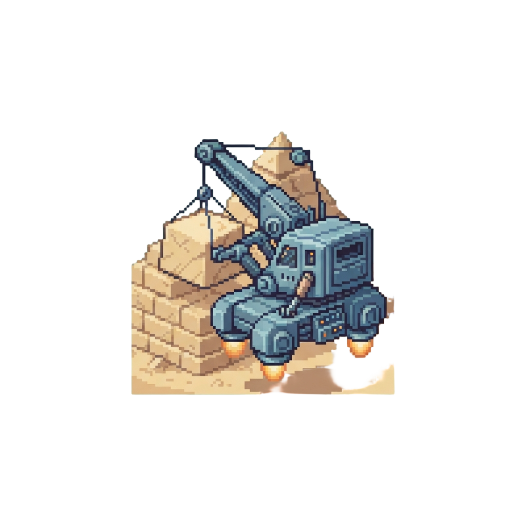 Helping Build the Pyramids Using a Giant Hover-crane