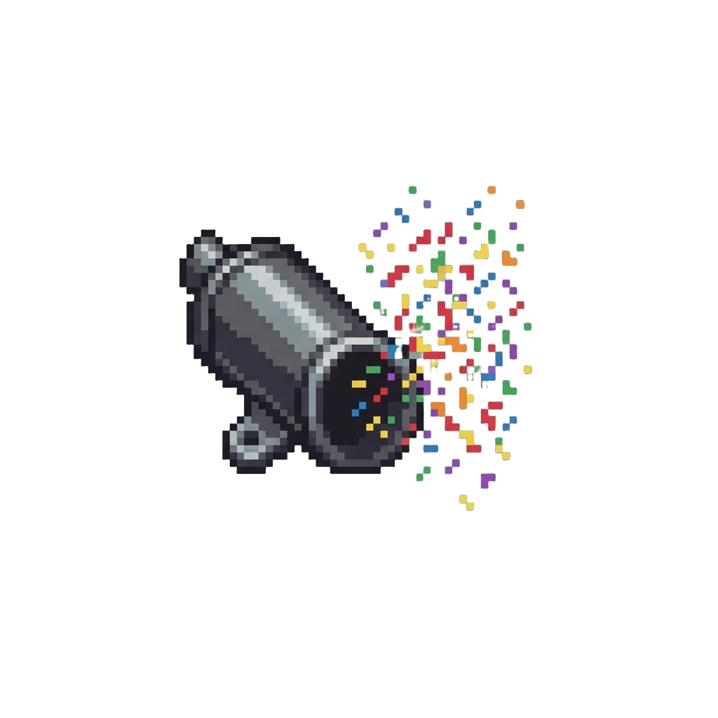 A Giant Shower of Harmless Festive Confetti Sputtering From the Exhaust