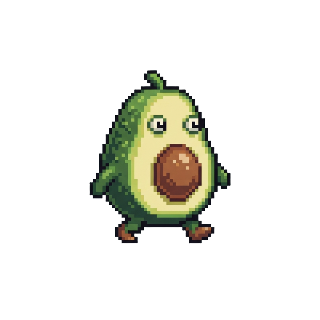 A Tiny Walking Avocado with Googly Eyes