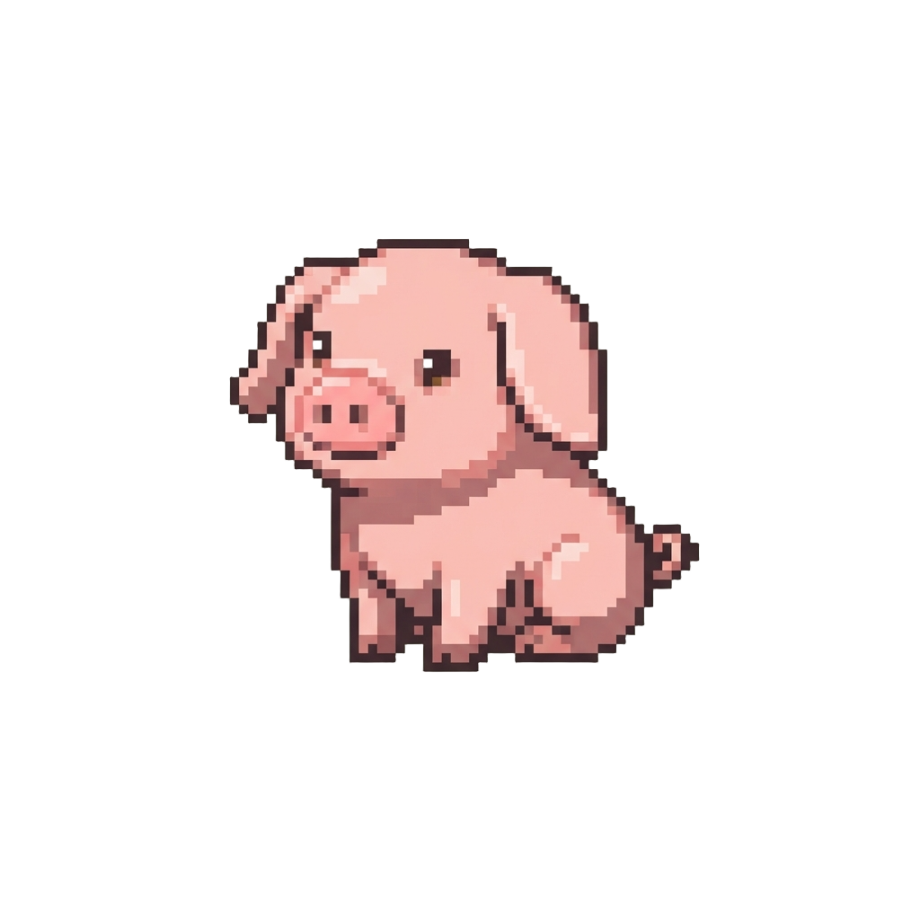 A Tiny Floppy-eared Piglet