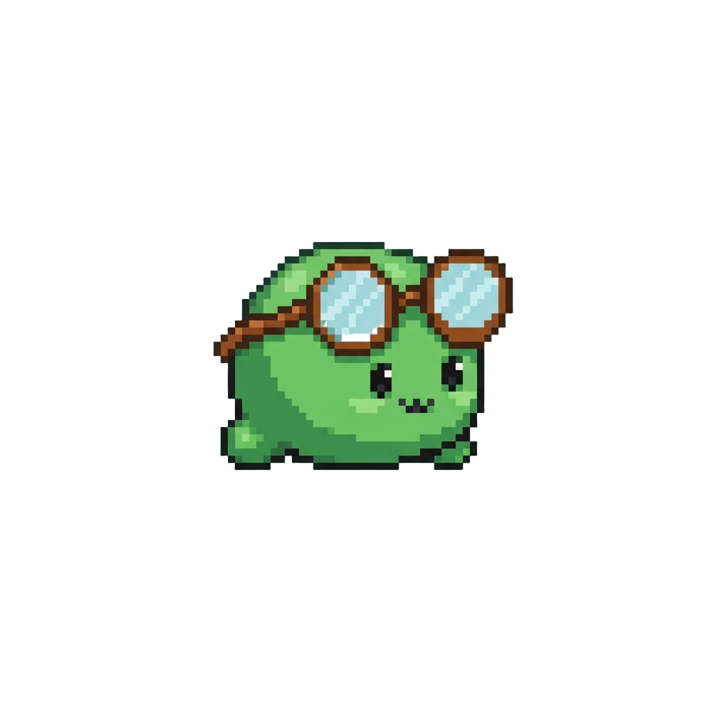 A Tiny Blob Monster Wearing Oversized Glasses
