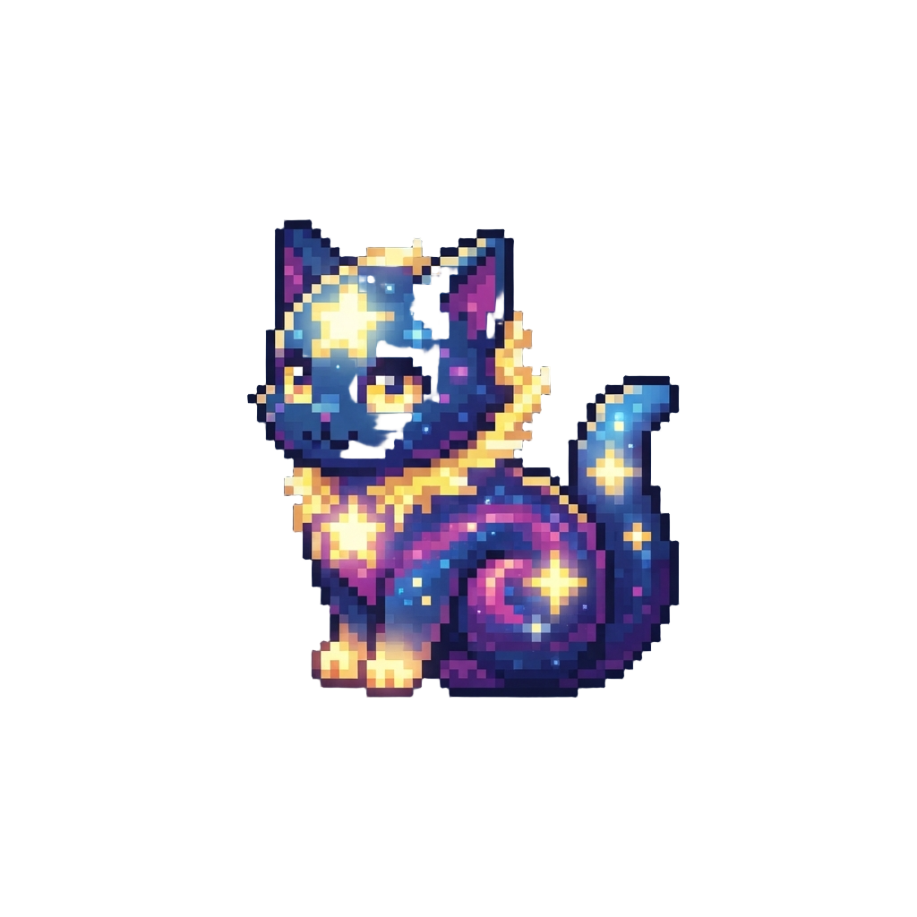 A Celestial Glowing Star-kitten