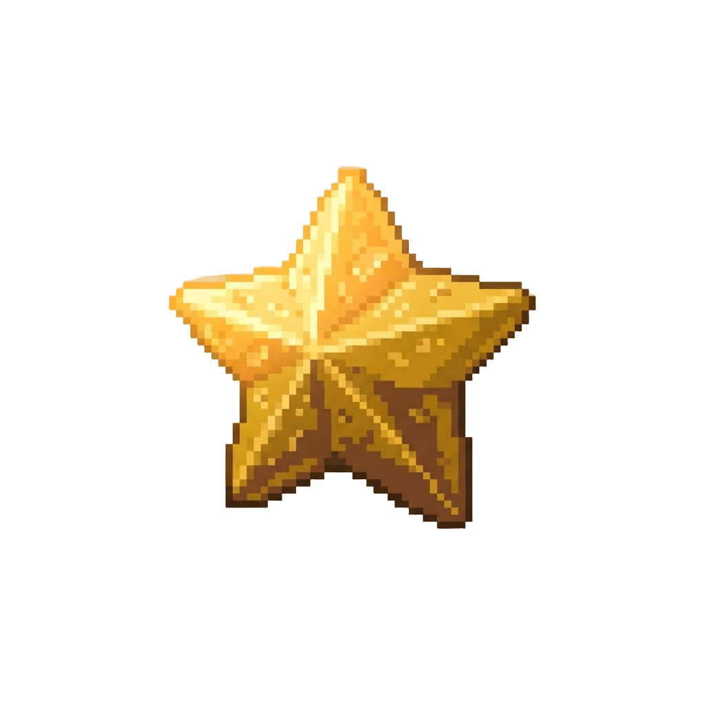 A Glowing Golden Sugar Star