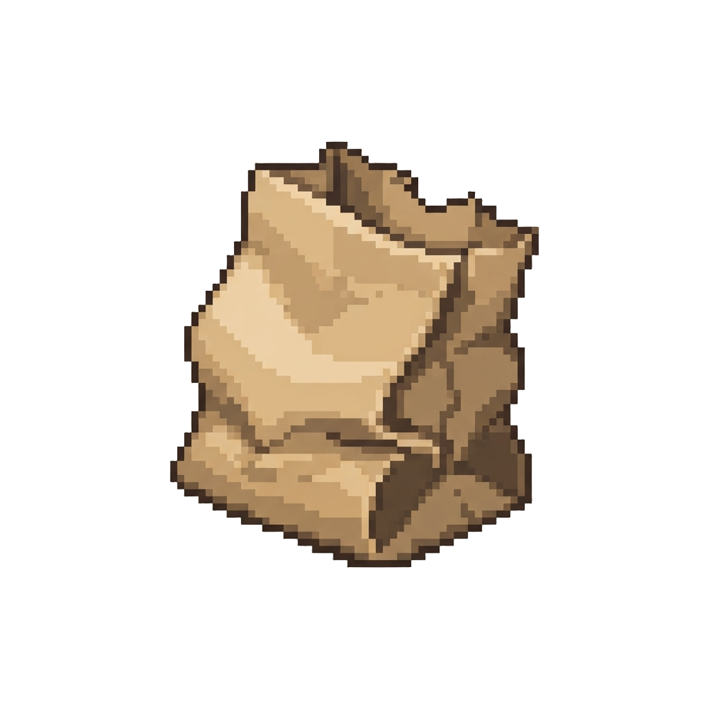 A Crushed Empty Paper Bag
