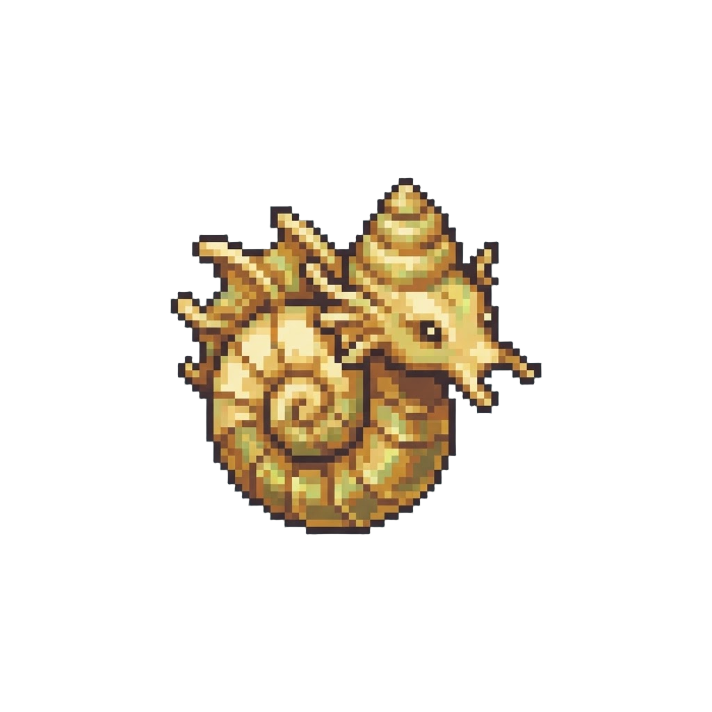 A Shimmering Iridescent Gold Sea Creature