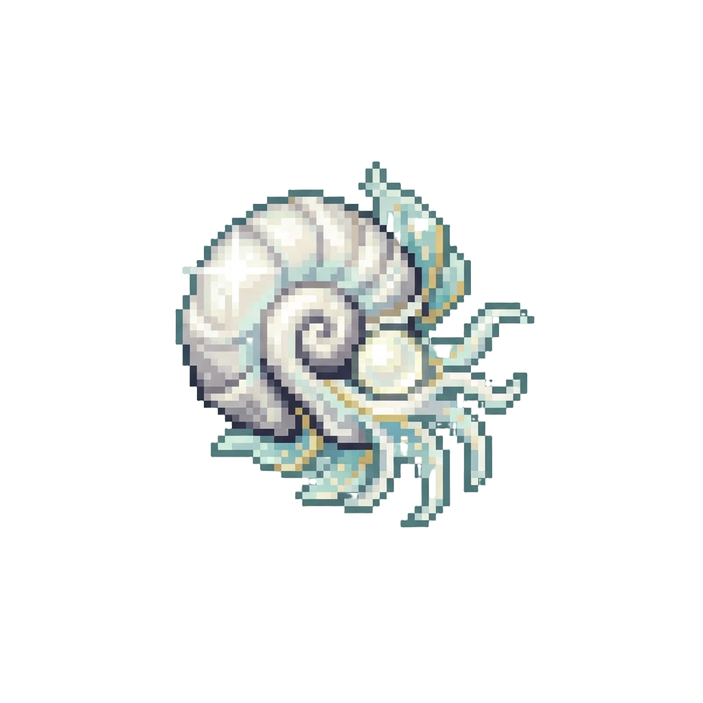 A Sparkling Pearl-white Sea Creature