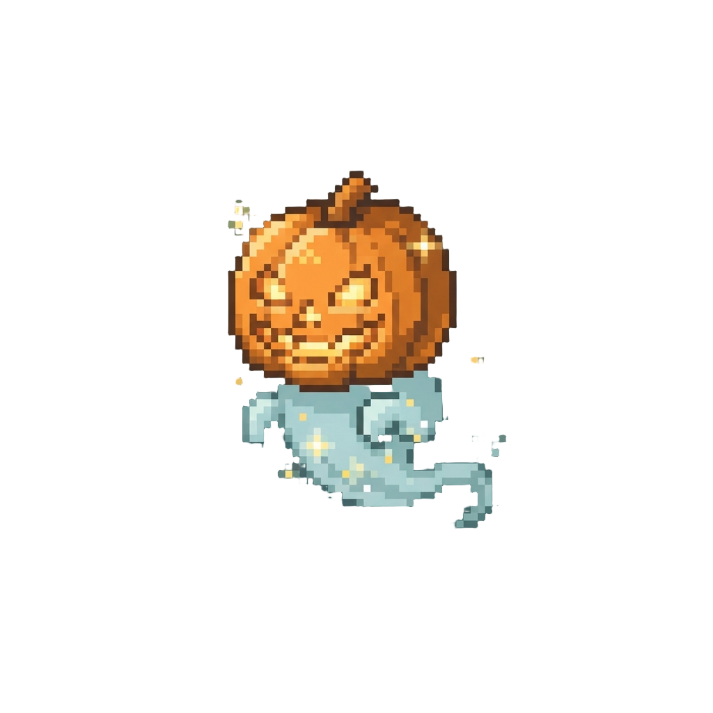 A Glittering Jack-o-lantern Ghost