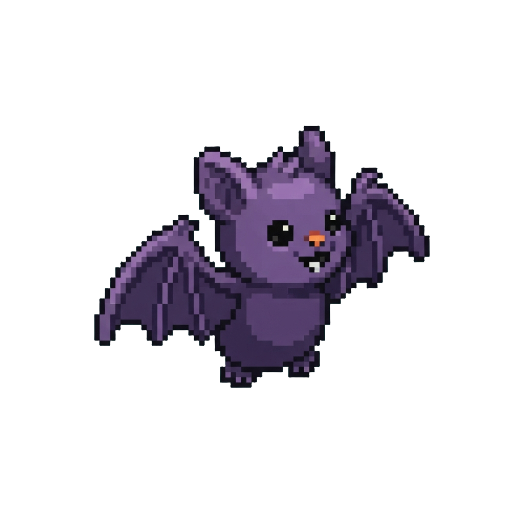 A Tiny Squeaking Halloween Bat Toy