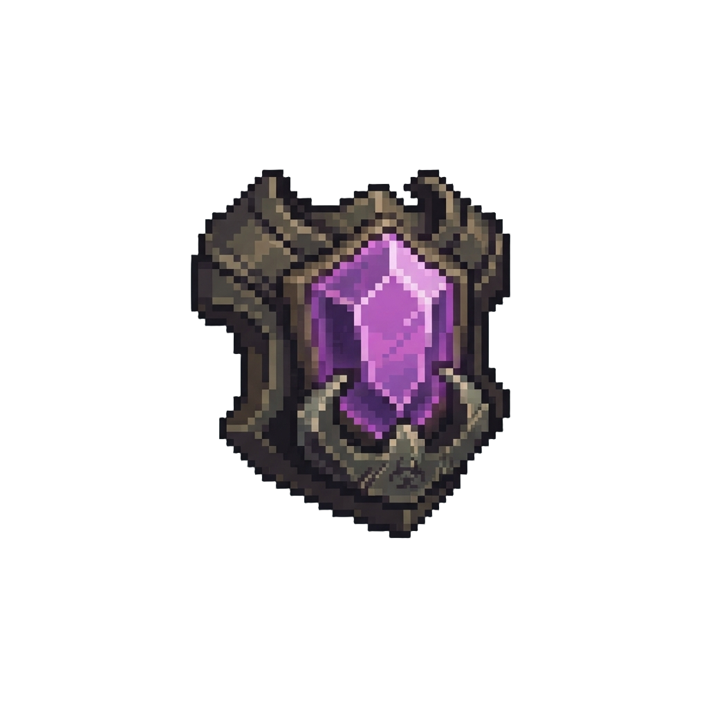 A Venomous Purple Glowing Chest Emblem