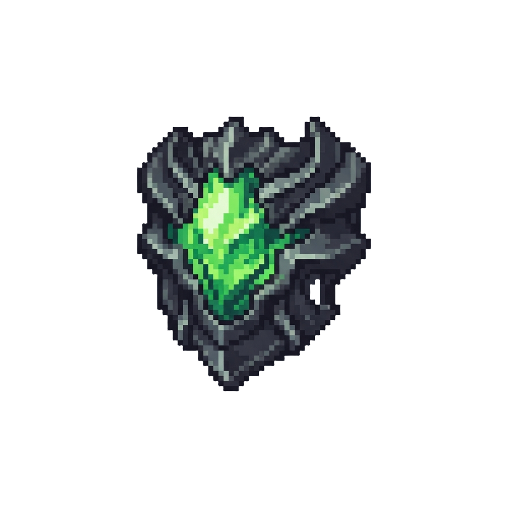 A Bio-luminescent Green Chest Emblem