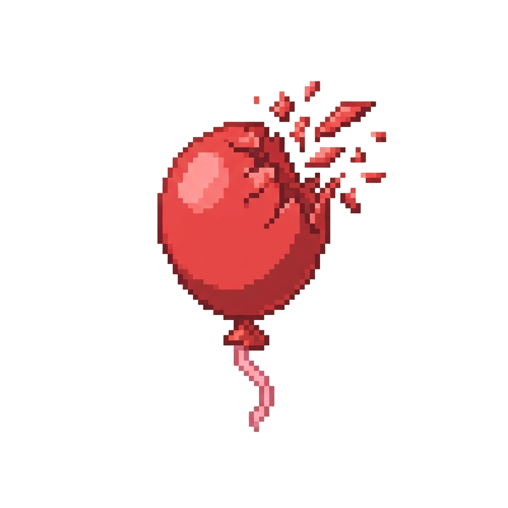 A Single Popping Party Balloon