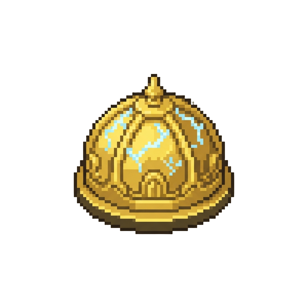 A Crackling Golden Aegis Dome