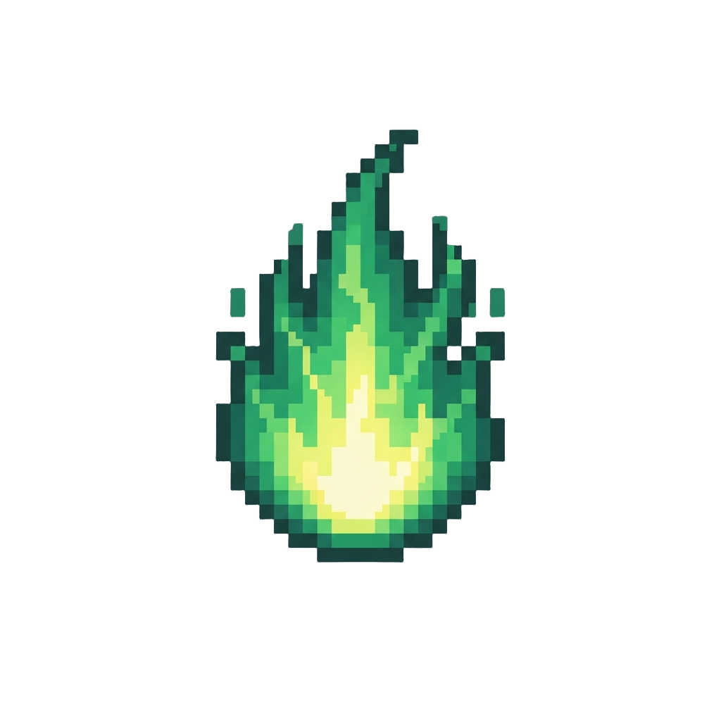 A Radiant Emerald Flame Thrust