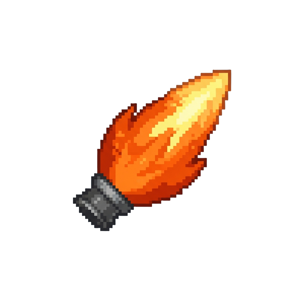 A Fiery Orange Exhaust Blast